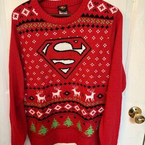 DC Comics Superman Christmas Sweater - Size Large